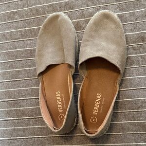 Verbenas Women's Taupe Suede Espadrille Slip-Ons